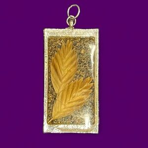 Vintage Preserved Plant Pendant